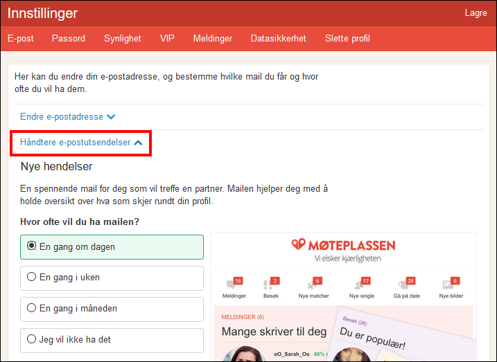 hvordan du får din dating profil merke